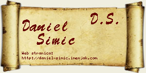 Daniel Simić vizit kartica